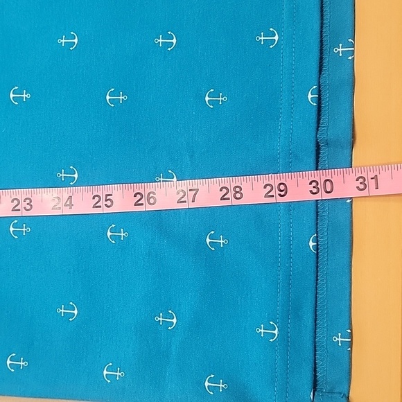 Tackle & Tides Size L Bright Blue with White Anchor Pattern Polo Style Shirt NEW - Picture 8 of 10